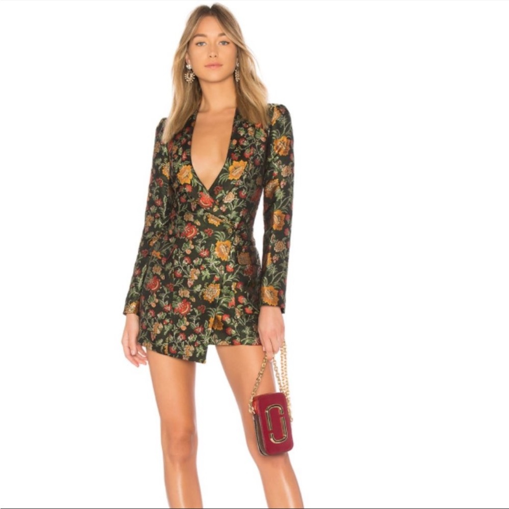 Lovers + Friends Ally brocade blazer dress (L)